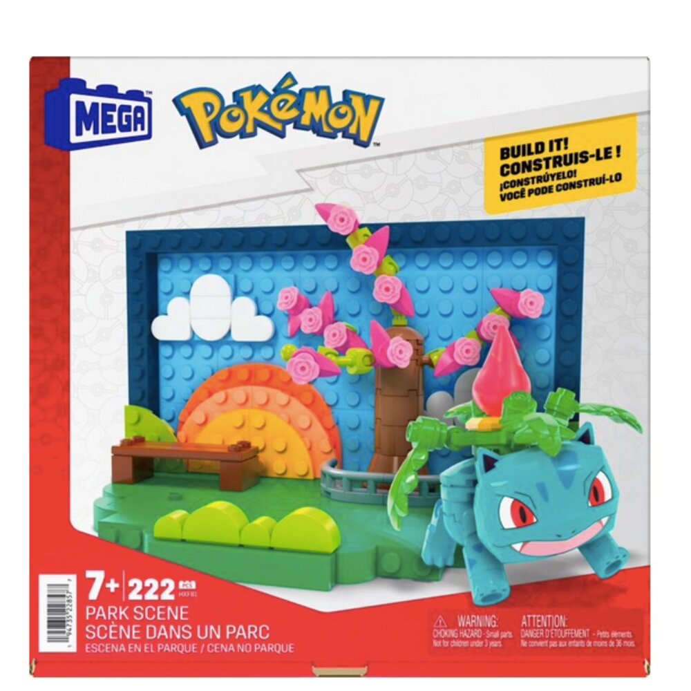MEGA Pokémon Park Scene Building Toy Kits Bulbasaur (222 Pieces) HXF81 NEW